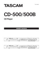 Tascam CD-500-CD-500B - Owners Manual